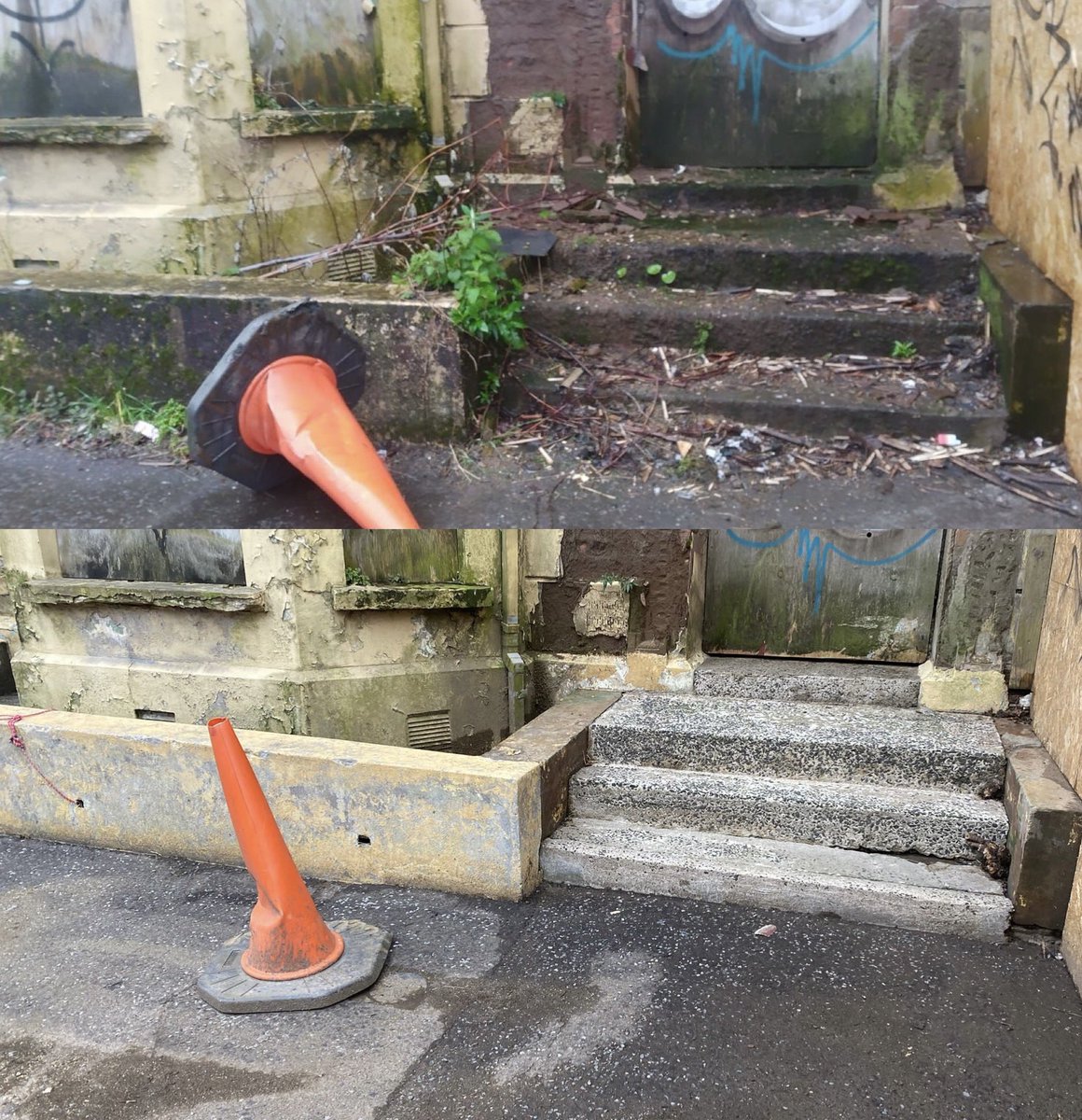 LinenQuarterBID's tweet photo. Some more excellent results as we continue to tackle grime, neglect and persistent graffiti along Great Victoria Street &amp; Dublin Road this week.

Members with specific requests can get in touch: charlotte@linenquarter.org.

#cleanandsafeweek #belfast #linenquarter #cleandistrict https://t.co/3mU5lXIF25