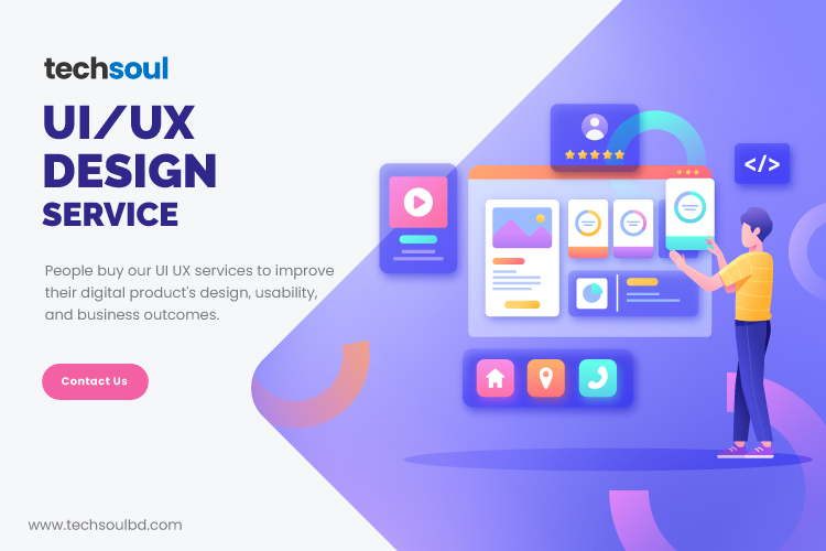 techsoulbd2021's tweet image. People buy our UI UX services to improve the user experience and interface design of their digital products,  ultimately leading to increased user engagement, satisfaction, and business success. #uiuxdesign #techsoul #techsoulbd