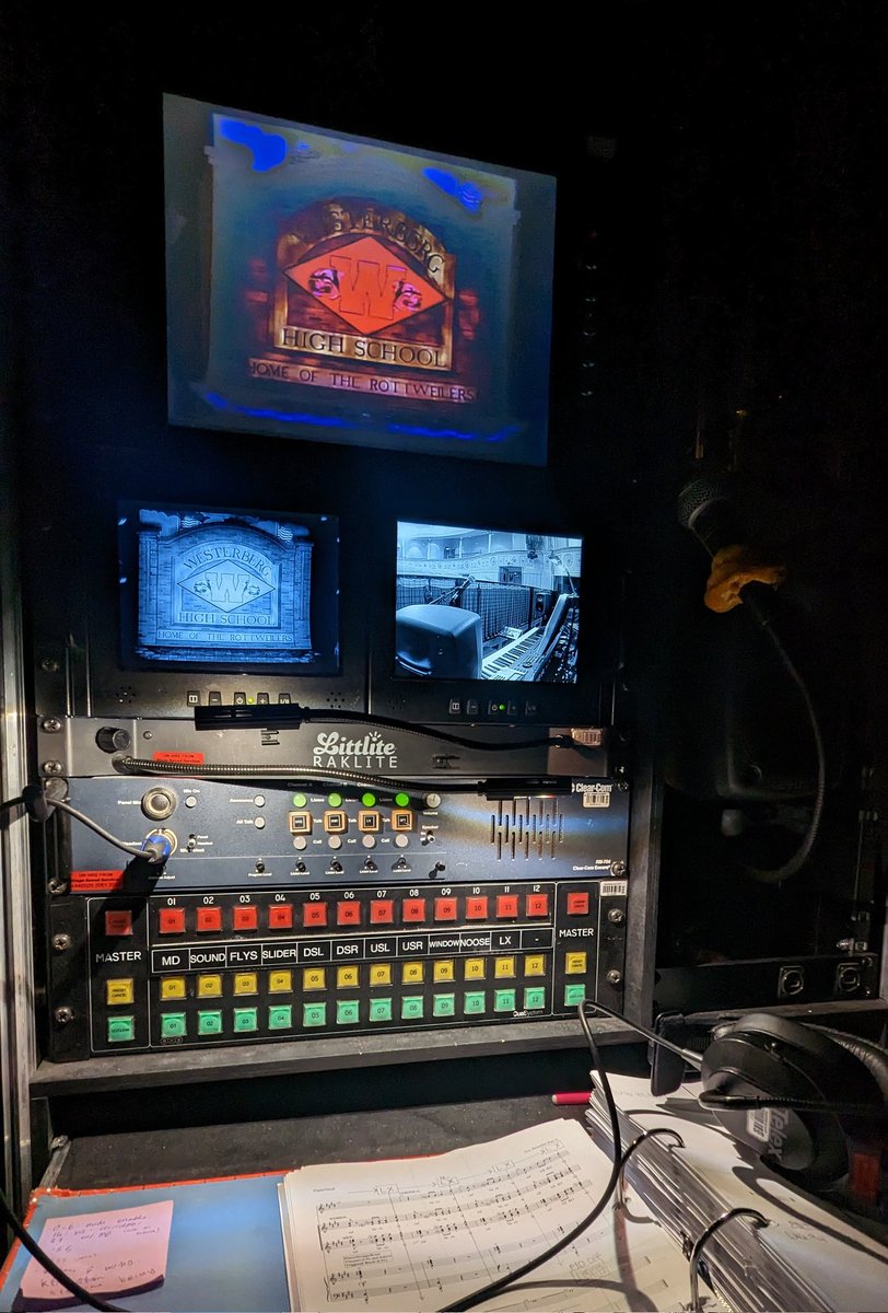 Having only practiced from an archive recording in my spare time last week, yesterday I called both shows of 'Heathers' for the first time. Thank you to the most supportive team and company and here's to the rest of a beautiful frickin'  tour 💛❤️💚