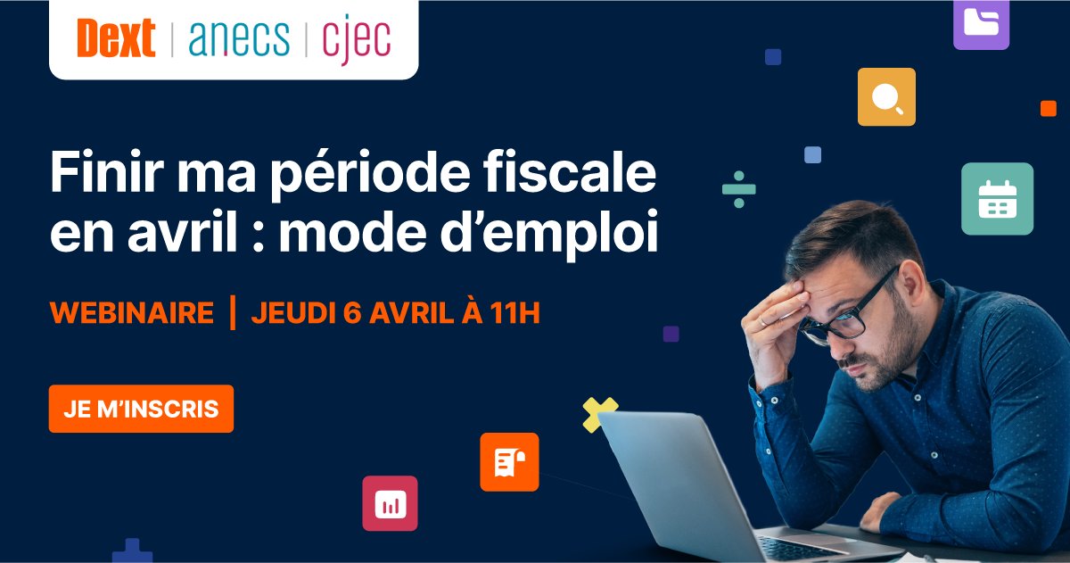 ANECS (@anecsnational) on Twitter photo | WEBINAIRE <a href="/Dext_France/">Dext France</a> x ANECS & CJEC ๐ป|
๐๐ถ๐ป๐ถ๐ฟ ๐บ๐ฎ ๐ฝ๐ฒฬ๐ฟ๐ถ๐ผ๐ฑ๐ฒ ๐ณ๐ถ๐๐ฐ๐ฎ๐น๐ฒ ๐ฒ๐ป ๐ฎ๐๐ฟ๐ถ๐น : ๐บ๐ผ๐ฑ๐ฒ ๐ฑ'๐ฒ๐บ๐ฝ๐น๐ผ๐ถ ๐ฅ
๐ Rendez-vous le ๐ท๐ฒ๐๐ฑ๐ถ ๐ฒ ๐ฎ๐๐ฟ๐ถ๐น ๐ฎฬ ๐ญ๐ญ๐ต
S'inscrire ๐ info.dext.com/fr/webinaire-fโฆ | WEBINAIRE <a href="/Dext_France/">Dext France</a> x ANECS & CJEC ๐ป|
๐๐ถ๐ป๐ถ๐ฟ ๐บ๐ฎ ๐ฝ๐ฒฬ๐ฟ๐ถ๐ผ๐ฑ๐ฒ ๐ณ๐ถ๐๐ฐ๐ฎ๐น๐ฒ ๐ฒ๐ป ๐ฎ๐๐ฟ๐ถ๐น : ๐บ๐ผ๐ฑ๐ฒ ๐ฑ'๐ฒ๐บ๐ฝ๐น๐ผ๐ถ ๐ฅ
๐ Rendez-vous le ๐ท๐ฒ๐๐ฑ๐ถ ๐ฒ ๐ฎ๐๐ฟ๐ถ๐น ๐ฎฬ ๐ญ๐ญ๐ต
S'inscrire ๐ info.dext.com/fr/webinaire-fโฆ