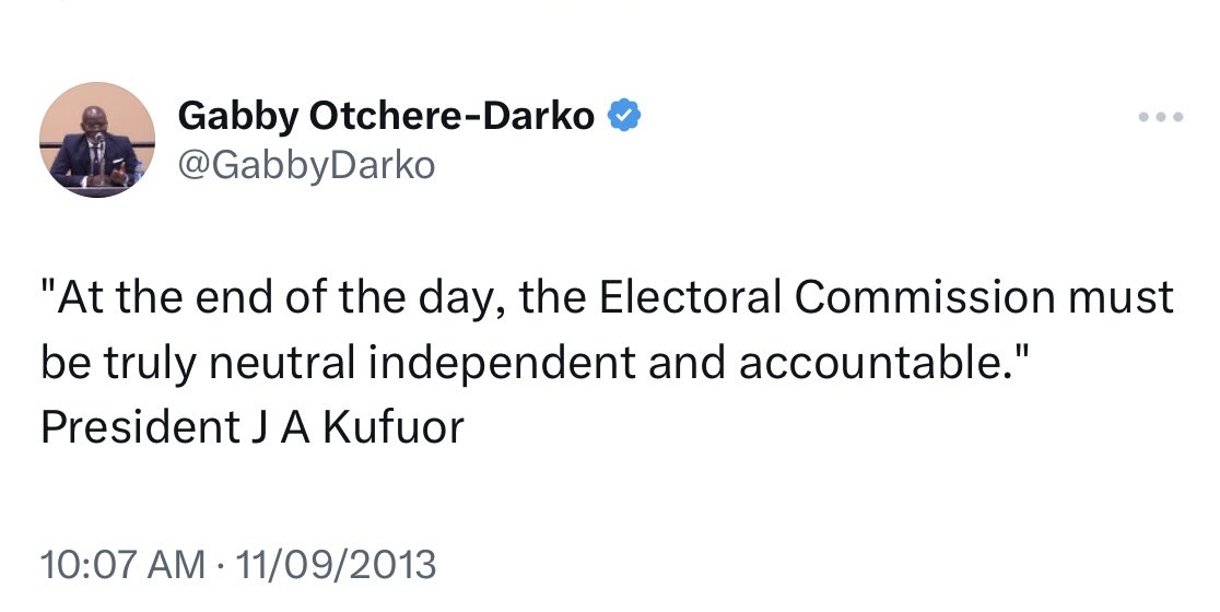 AF3NYO's tweet photo. #DropThePartisanEC "At the end of the day, the Electoral Commission must be truely neutral independent and accountable " https://t.co/CzmqSKGjm5