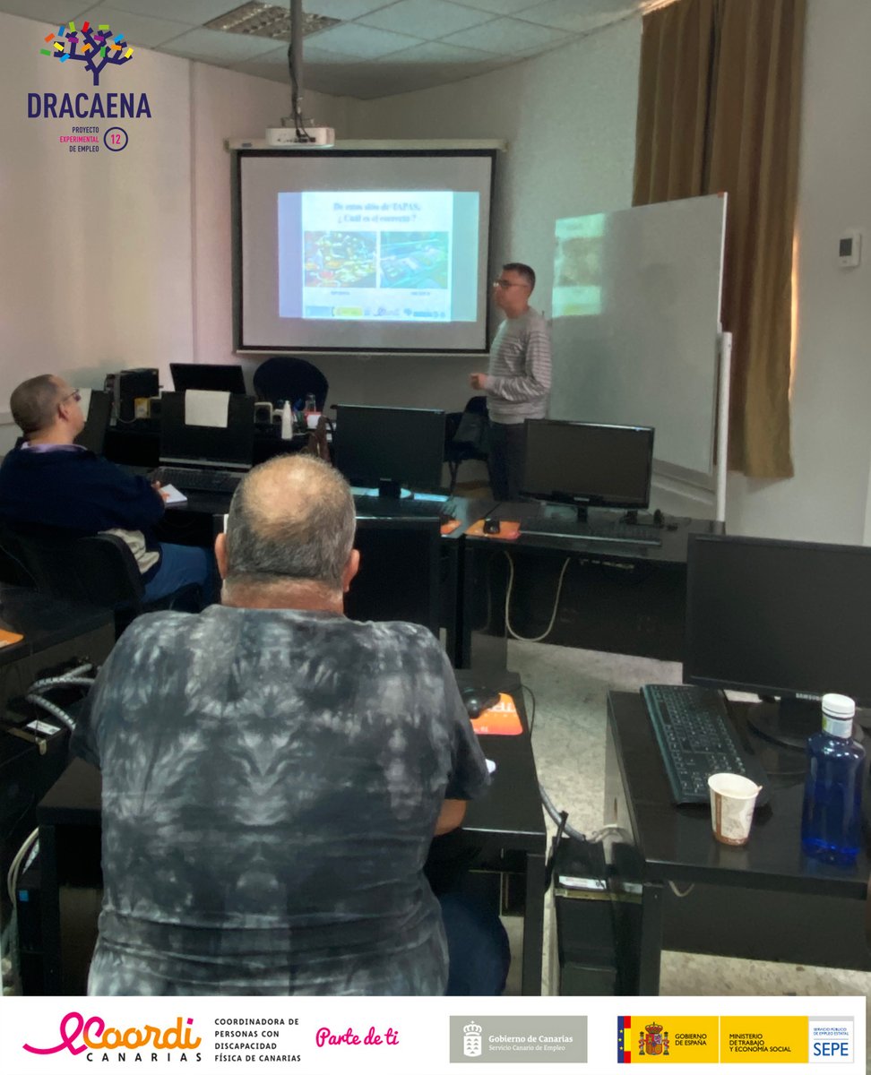 Hoy han concluido dos de los cursos que se están impartiendo en el marco del proyecto experimental de empleo DRACAENA 12. Los cursos de Iniciación a las Tecnologías de la información y Manipulador de alimentos y alérgenos, de 20 horas contribuirán a la mejora de la empleabilidad.