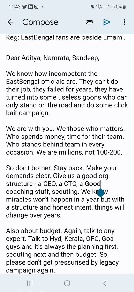 Goons do their job!! We <a href="/eastbengal_fc/">East Bengal FC</a> fans should do theirs. RT plz. #EBFansWithEmami <a href="/EB1920_Tweets/">East Bengal Tweets</a> <a href="/EBRPFC/">EAST BENGAL the REAL POWER (EBRP)❤💛</a> <a href="/TORCH__BEARERS/">Tᴏʀᴄʜ Bᴇᴀʀᴇʀs 🔴🟡</a> <a href="/EB_BadgebFC/">BADGEB FANS' CLUB</a> <a href="/ebultras1920/">East Bengal Ultras</a> <a href="/SanghapriyoM/">Sanghapriyo</a> <a href="/debapriya_deb/">Debapriya Deb</a> <a href="/I_Am_Nilotpal/">Nilotpal Basak</a> <a href="/FExpressIndia/">Football Express India</a>