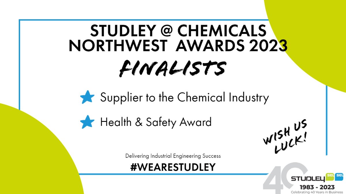 StudleyLimited's tweet photo. ⭐ Looking forward to the Chemicals Northwest Awards Ceremony tonight at the Hilton Manchester Deansgate! ⭐

We'll be hosting a table with some of our amazing staff and clients and are very excited to be nominated for two awards!

https://t.co/Y09z2tYAG0

#WeAreStudley https://t.co/0lU0xmRNt0