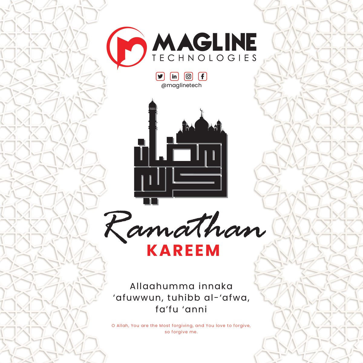 maglinetech's tweet photo. Ramathan Kareem brothers and sisters 
#RamadanKareem https://t.co/tCLxYYQ5W5