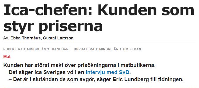axljka's tweet photo. "Hej!"
"Hej! *Skannar varorna* ... Var det bra så?"
"Japp."
"Det blir 1817 kronor."
"Nej."
"Nej?"
"Det blir 100 spänn."
"Heh, näääe."
"Jo, jag är kund här och din chef har sagt att det är kunden som styr priserna på ICA. 100 spänn, sa jag." https://t.co/T2vT2qAzxz
