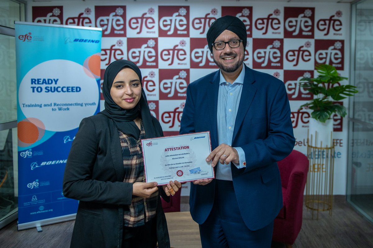 BoeingMidEast's tweet photo. We are proud to have visited @EFEMaroc, our partner since 2018. Together, we have empowered over 2,150 youth in the #MENAregion through training programs.
We remain committed to supporting sustainable economic development and job creation in the region.
#youthemployment https://t.co/bKL7gwhslM