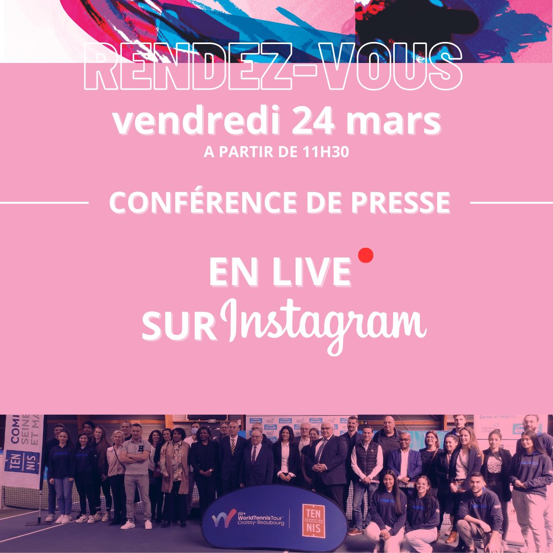 open3cSEM's tweet photo. CONFERENCE DE PRESSE

Rendez-vous demain à 11h30 pour la retransmission en #direct de la conférence de presse sur Instagram @open3c77!

#open3cdeseineetmarne #open3c #ITFWorldTennisTour #tennisfeminin #tennis #conferencedepresse https://t.co/AvhCN5Bslw