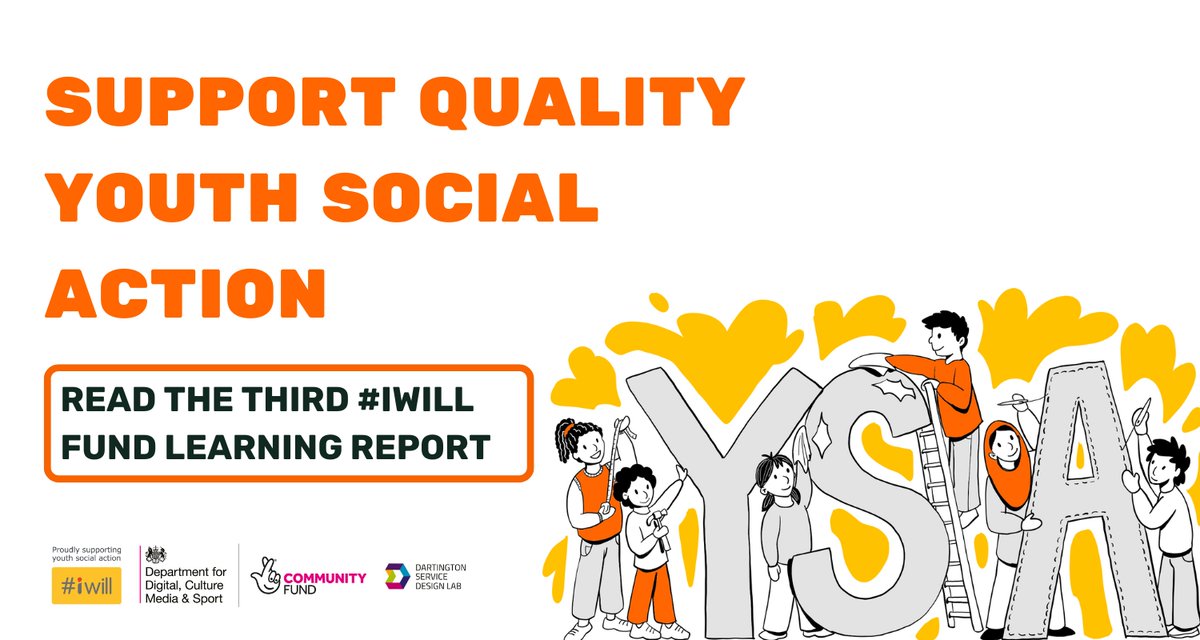 Centres_GWC's tweet photo. ๐ฃNEW: We're delighted to share our 3rd report from the #iwillFundLearning series!
This work with @TNLComFund @DartingtonSDL @DCMS @Renaisi shares insights on supporting quality #YouthSocialAction for funders, designers, delivery orgs and more! ๐งต๐
https://t.co/f9GhKiau0g https://t.co/i434eaiAiW