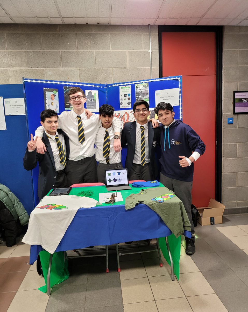 Kings_Hospital's tweet photo. 📣 TY teams, #Kroccustoms & #KHApparel, have qualified for the @LEOsouthdublin Secondary Schools Enterprise Programme competition.
Thanks to Business teacher Rachelle van Zyl & TY lecturer Stephen Jio for their guidance.🍀
Good luck #TeamKH
#SDCC #MiniCompany https://t.co/WvZG99Yvm9