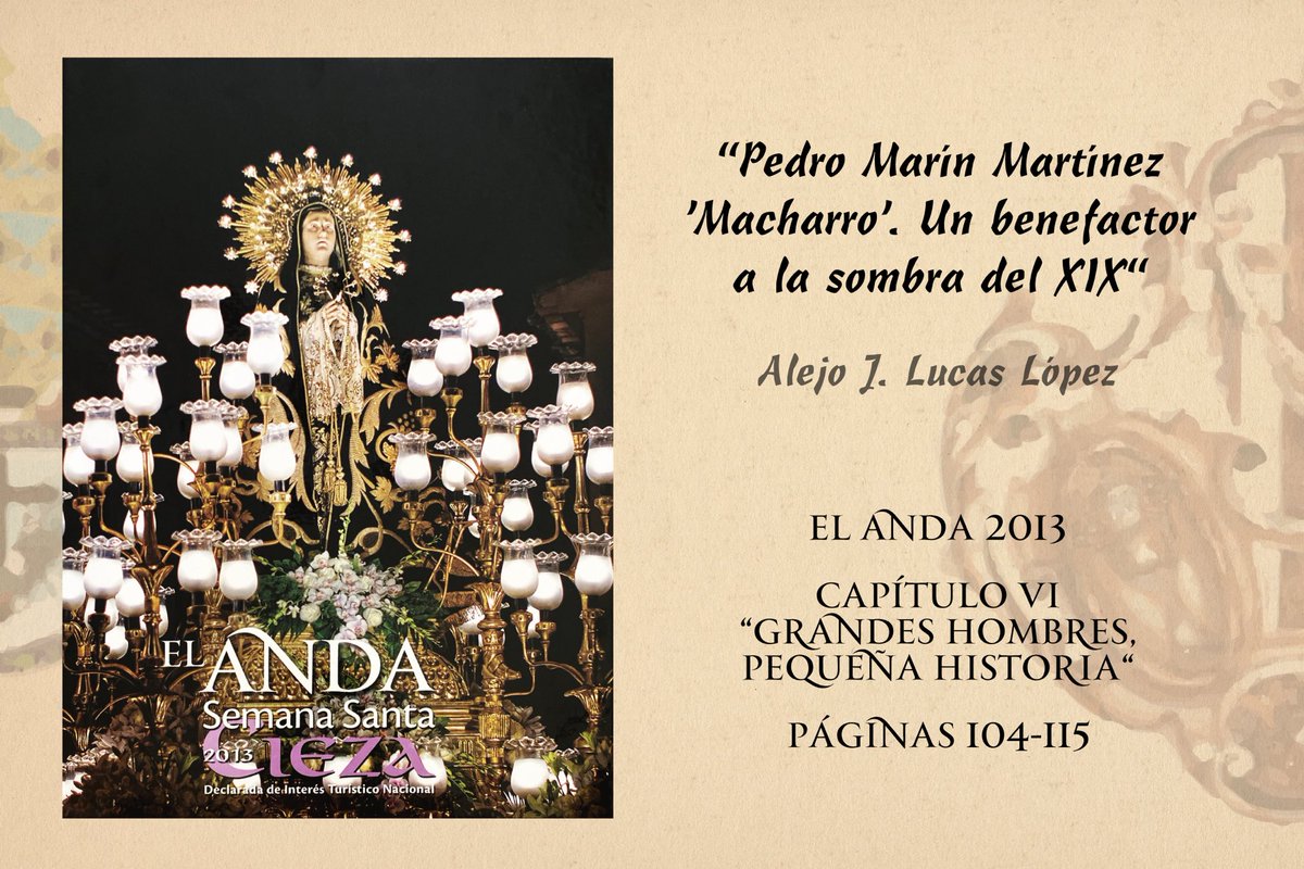 Magdalena_Cieza's tweet photo. 'Passio et Gloria: "Pedro Marín Martínez 'Macharro'. Un benefactor a la sombra del XIX" de @ALEJOJesusLucas'

Artículo completo:
• https://t.co/HPaHlQztia 
Montaje y edición de @AlbertoCarabias. 

#ACiezaporsuSemanaSanta
#PasiónenCieza
#SemanaSantaCieza
#QuelaMagdalenateguíe https://t.co/xoFxoxmVnb