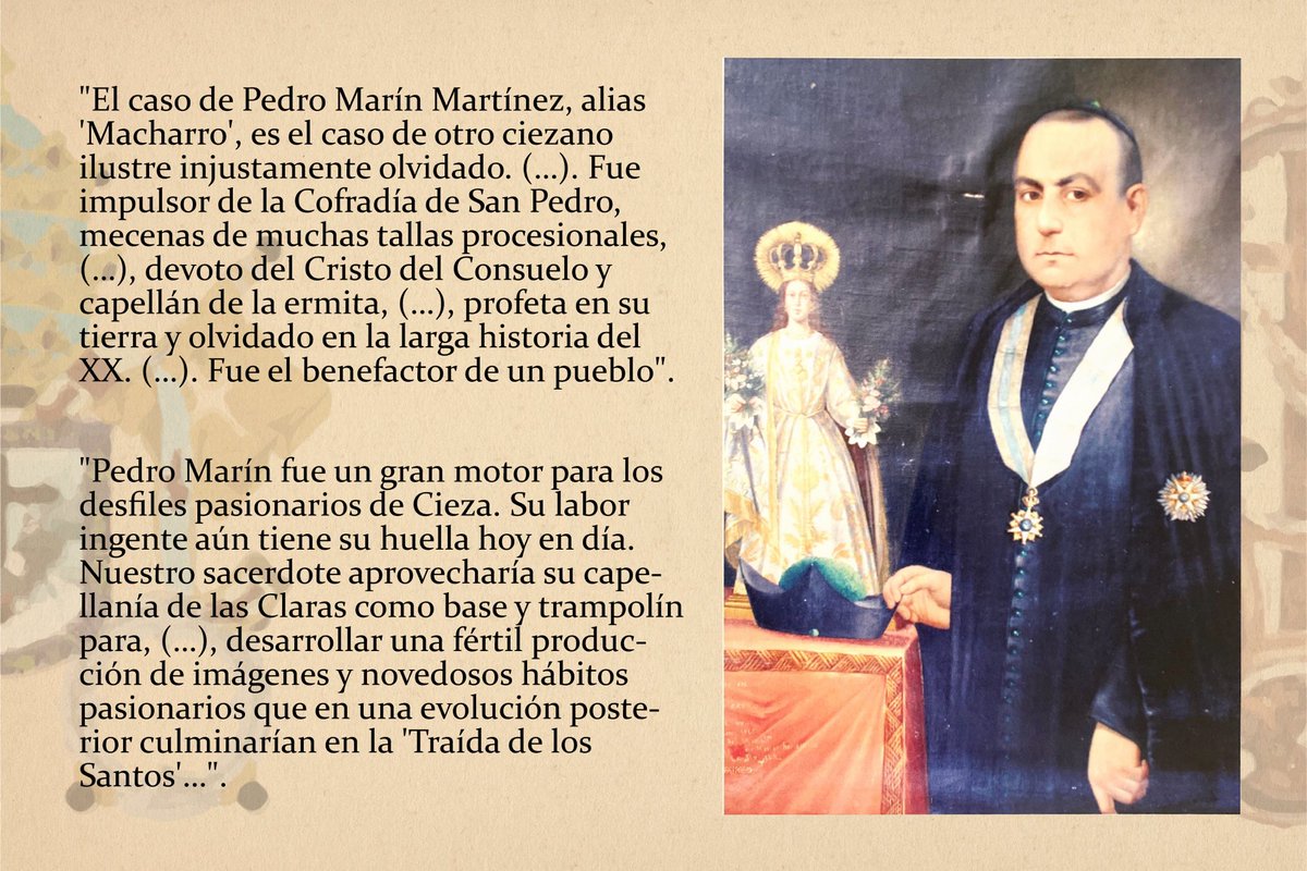 Magdalena_Cieza's tweet photo. 'Passio et Gloria: "Pedro Marín Martínez 'Macharro'. Un benefactor a la sombra del XIX" de @ALEJOJesusLucas'

Artículo completo:
• https://t.co/HPaHlQztia 
Montaje y edición de @AlbertoCarabias. 

#ACiezaporsuSemanaSanta
#PasiónenCieza
#SemanaSantaCieza
#QuelaMagdalenateguíe https://t.co/xoFxoxmVnb