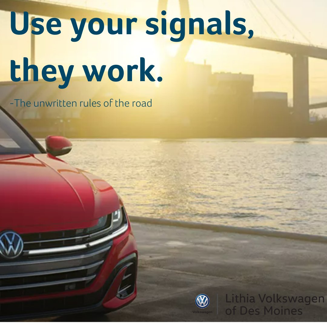 The #VWUnwrittenRules of the road are a great reminder😉 What are some of your unwritten rules of the road? Place your comments below⬇️
#Volkswagen #VW #VWLove #Arteon #Golf #GTI #VDub