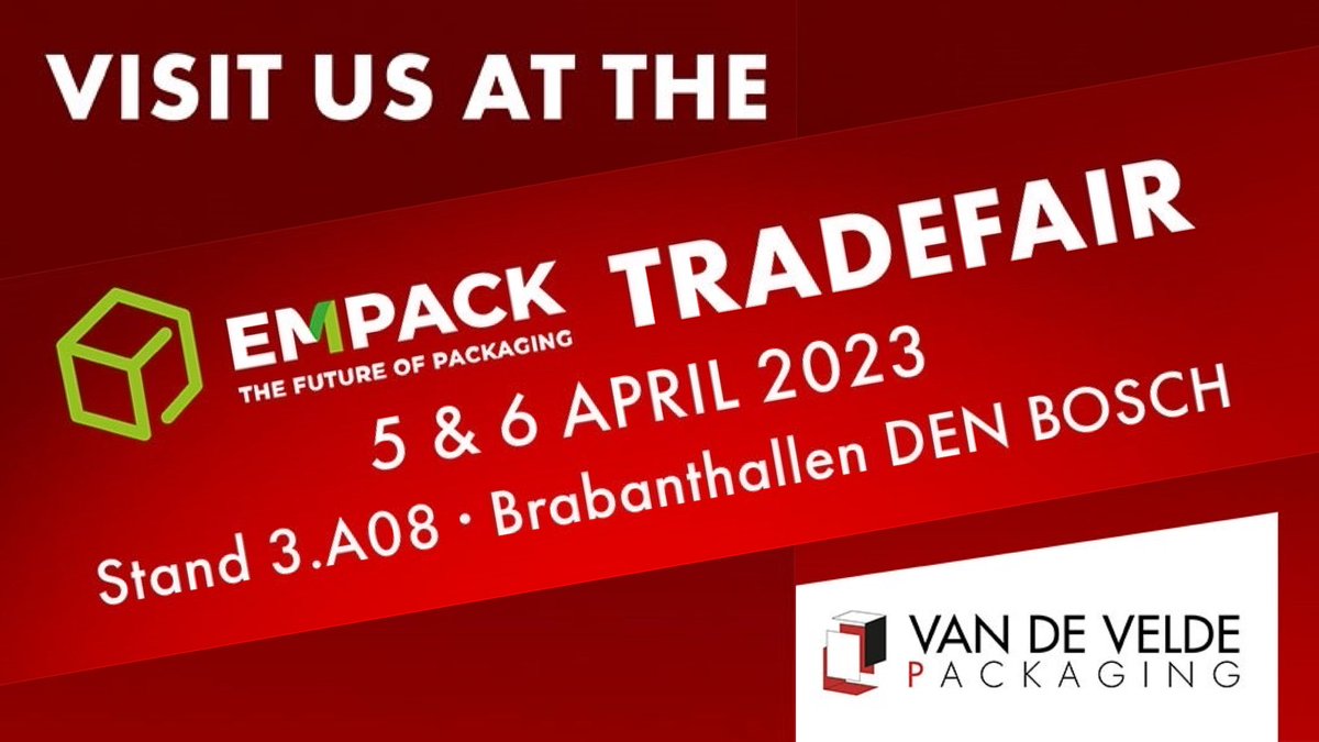 Bezoek ons op EMPACK - Den Bosch! Het unieke businessplatform voor nieuwe producten, diensten en oplossingen.  We zien u graag op onze stand 3.A08 Voor gratis toegangskaarten gaat u naar ow.ly/VTZ650NpPKb

#empack #beurs #verpakkingen #innovatie #design #inspiratie #kennis