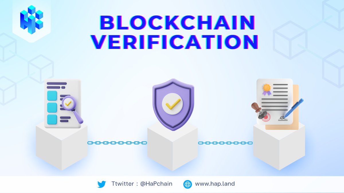 HaPchain's tweet photo. Blockchain verification is crucial for ensuring the validity and security of transactions. By using Hapchain, this process is made even more powerful and streamlined, simplifying how we handle sensitive information. #blockchain #security #Hapchain https://t.co/0ioeYy9ZVf