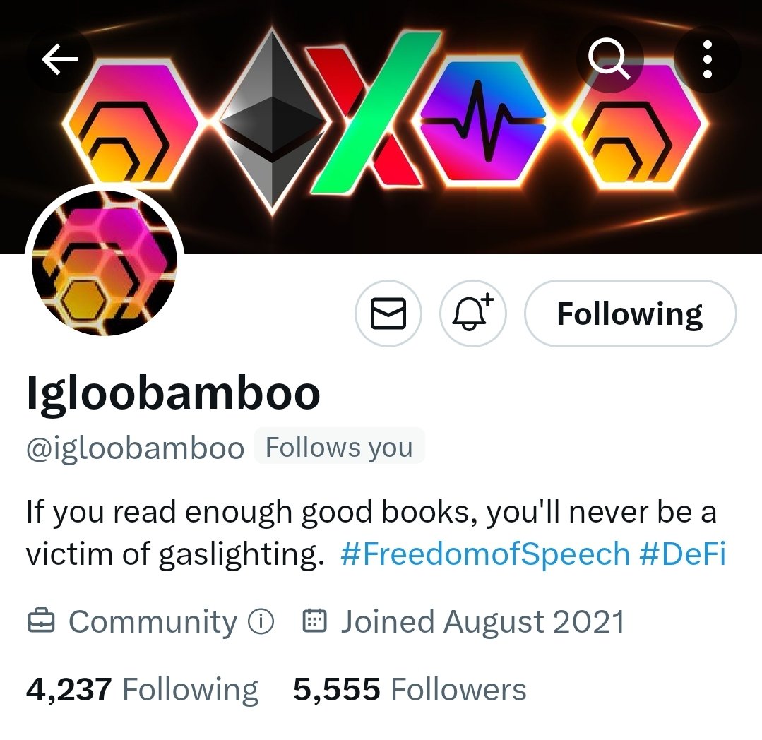 Cryptopotomouse's tweet photo. It was foretold, that when @igloobamboo received 5555 followers @RichardHeartWin would launch Testnet v3. Thanks to both you legends I am on my way to financial freedom! #hex #crypto #PulseChain https://t.co/iHNlFybdPS