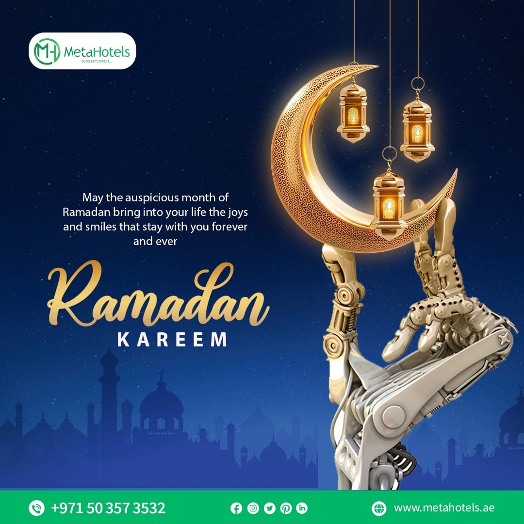 meta_hotels's tweet photo. May Allah is always there to bless in each and every endeavor of your life. Warm greetings on the occasion of Ramadan to you and your family Ramadan Mubarak!
#RamadanMubarak #RamadanKareem #Ramadan2023 #metahotels #holymonth https://t.co/cZrg4R4jKV