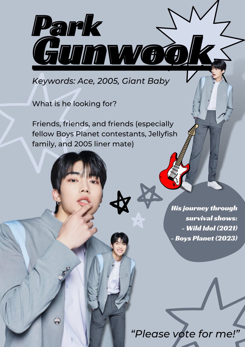 Retweets are highly appreciated  |  Dwelling in solitude causes extreme boredom, so I came to get rid of it by socializing with everyone out there. I, Park Gunwook, who's known as an all-rounder, offering a friendship ticket to you which lasts forever. Take it, or leave it?