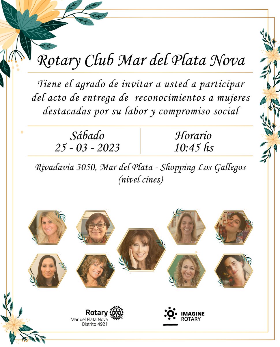RCMDPNova's tweet photo. ᗰᗴՏ ᗪᗴ ᒪᗩ ᗰᑌᒎᗴᖇ ♀️

Տáᗷᗩᗪᗝ 25/3

➡️ 10:45hs @LosGallegos

✨ Entrega de reconocimientos a mujeres destacadas por su labor y compromiso social con nuestra ciudad. Mención especial a la actriz Luisa Kuliok.

¡Los esperamos! 🙌

@Rotary @carinabadino https://t.co/kd8SblNFb4