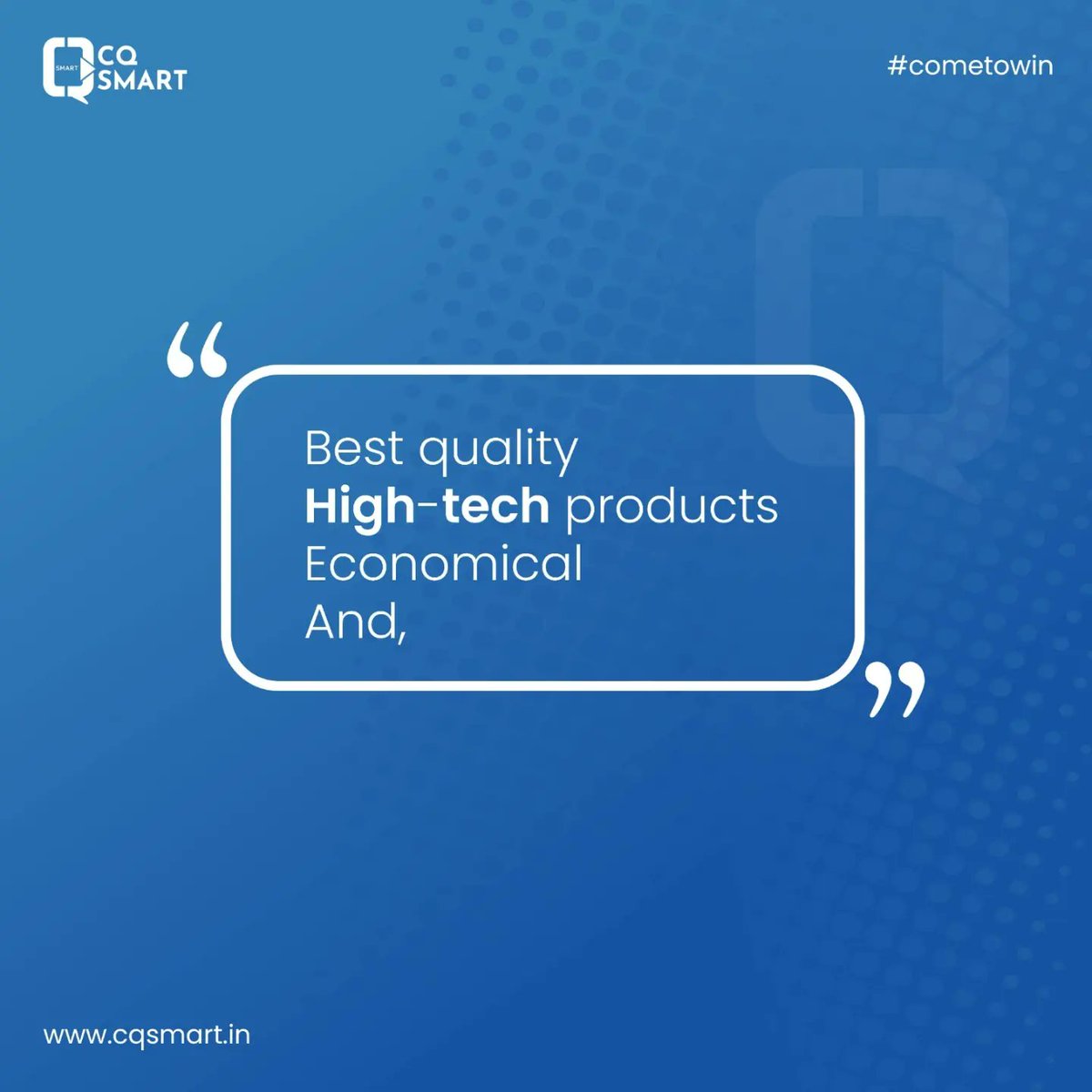 cqsmartindia's tweet photo. Make a wiser choice by choosing a pocket-friendly &amp; effective brand. 
CQ Smart - yes that 'Smart' is made to align with your smart gadgets.

#CqSmart #cqsmartfamily #cqbr #cqbr #cqsmartear #cqsmartear #cqfamily #cqsmartchargers #product https://t.co/CN9u9Rbw8V