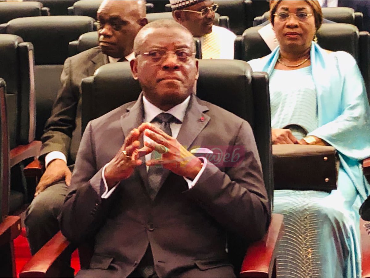 CRTV_web's tweet photo. #SenatorialElection 
#237Vote 
The solemn ceremony to proclaim the results of the March 12 Senatorial Election is attended by the Prime Minister, Joseph Dion Ngute, cabinet ministers and members of the diplomatic corp. https://t.co/y44ziR1frG