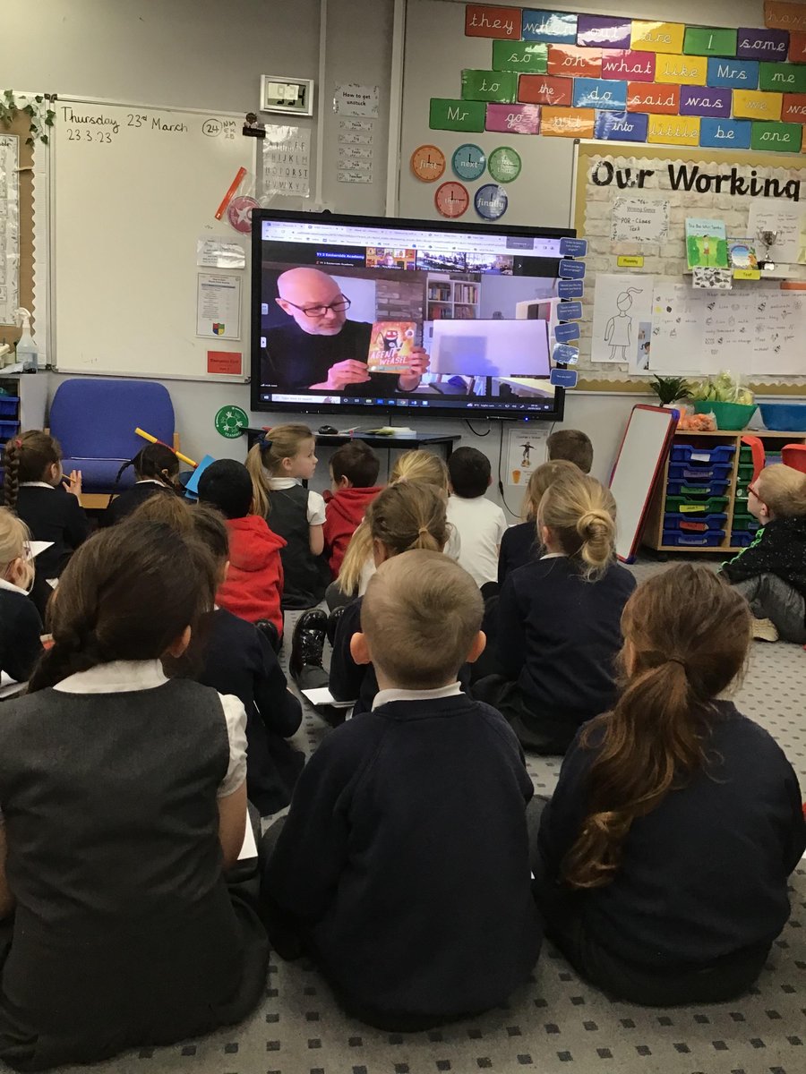 easterside_a's tweet photo. Class 9 are enjoying a zoom session with author and illustrator Nick East this morning! #EastersideReading #EastersideEnglish #EastersideEnrichment https://t.co/n8FHo7tzn9