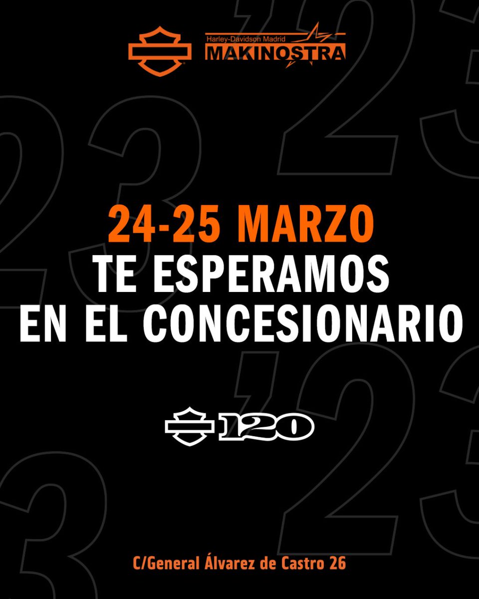 MakinostraHD's tweet photo. ¿Te encanta Harley-Davidson? Entonces no puedes perderte el Open Days que se celebra en nuestro concesionario oficial de H-D Makinostra los días 24 y 25 de marzo.

Apúntate de manera gratuita en nuestras pruebas de conducción https://t.co/Iw6NHJ9GEk https://t.co/l8elOfLhPD