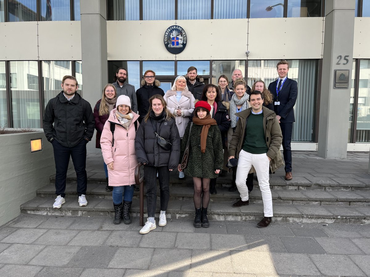 RIDEE_CEU's tweet photo. 📌Our #RIDEE researcher Ignacio Fornaris Valls, has been at the University of Iceland (@uni_iceland) as a visiting professor in #Europeanlaw.
👉The pic was taken in the Icelandic Ministry for Foreign Affairs (@MFAIceland), with Prof. Maria Elvira Mendez Pinedo and some students. https://t.co/YDkmP3OfJM