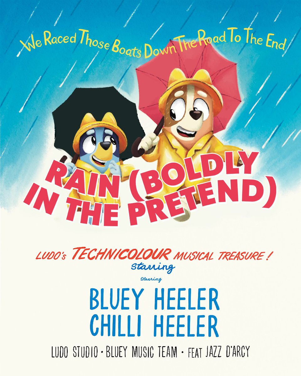 Official Bluey TV on Twitter "What a glorious feeling! Listen to Jazzdarcy singin' in the rain