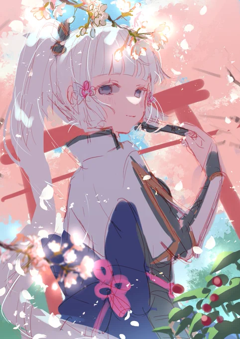 線画過程ラフ→線画 