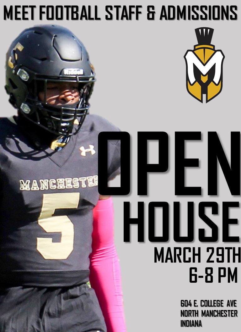 🚨Class of '24 we want to see you on campus!! 🚨Remember to sign up for our March 29th Open house just under 1 week away! 

applyto.manchester.edu/register/footb…