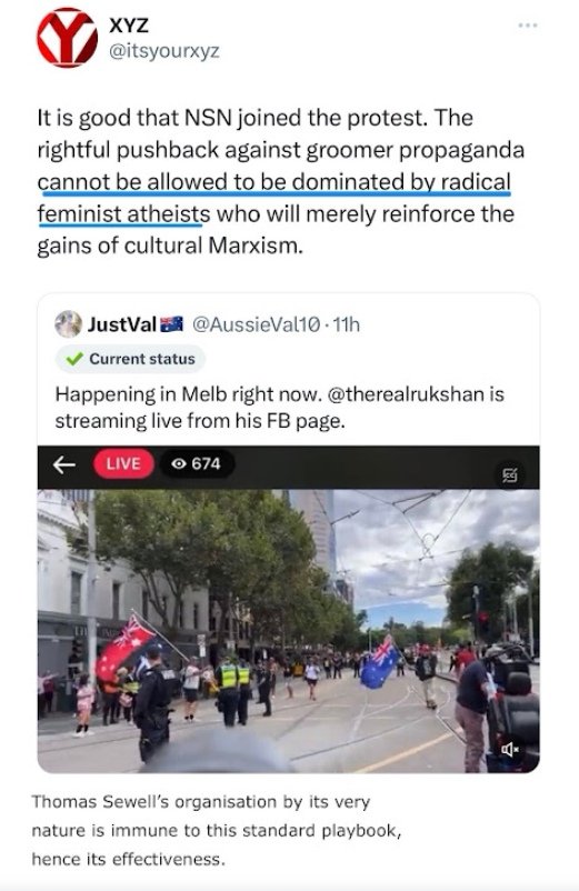 RuthLessTWAM's tweet photo. https://t.co/sukAMFtv1P
I'm gonna give a run down for all those people seemingly unable to open a link
Firstly - while PP condemned Nazis &amp; Nazis condemned her, Bianca Haven of Melbourne Greens, who's trans, had been praising fascists! https://t.co/3OYT7lrvFD