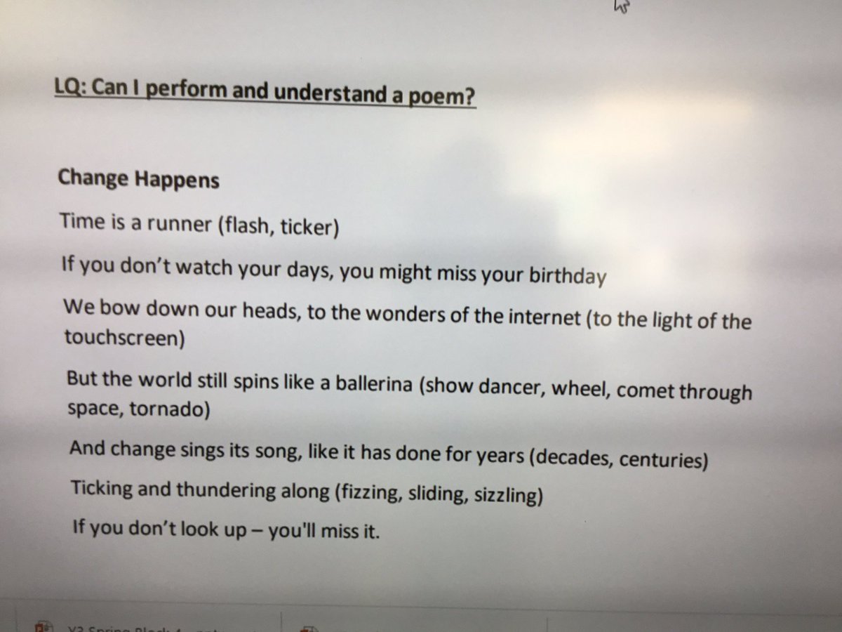 River Class have been innovating a poem about time, we hope you like it.