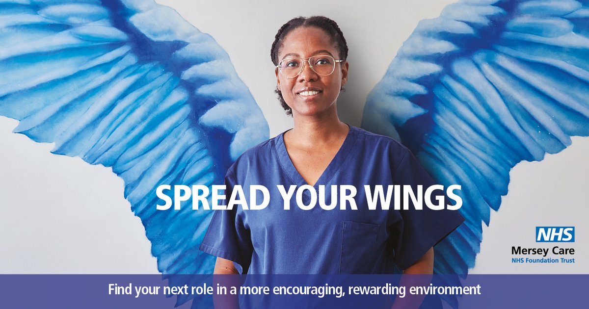 Considering a move to #DistrictNursing? 👩🏽‍⚕️ No ward experience, no matter! Hone your skills, develop your career and #SpreadYourWings @Mersey_Care, where we’re keeping the patient at the heart of #Nursing 💙 Check out our #Vacancies ⬇ merseycare.nhs.uk/current-vacanc… @LJMUNursing