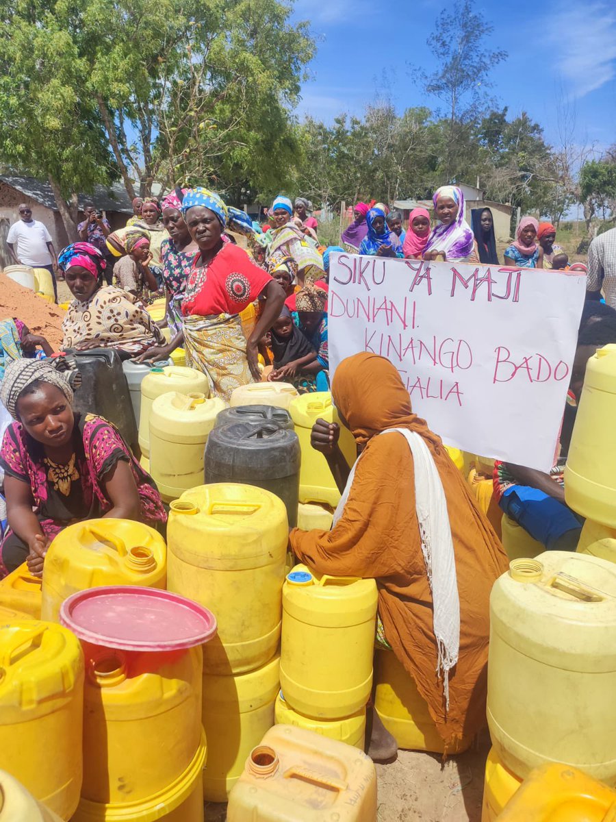 SidiBetty's tweet photo. Happy World Water Day? is there anything to celebrate about when we have children somewhere who would rather walk many kilometers in such of water than go to school?? Women risking their safety in search of water???? We call 4 justice for the people of Kinango Kwale County Kenya: https://t.co/QdajSYDJIU