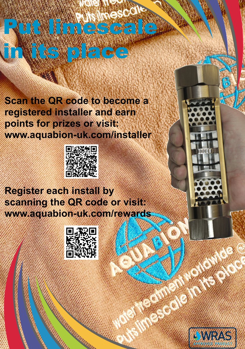 aquabionuk's tweet photo. Are you a Registered Installer of AQUABION? If not, make sure you sign up and join our new AQUABION Rewards scheme, where points mean prizes!
https://t.co/WpvCnS8zly
#aquabionuk #registeredinstaller #waterconditioner #pointsmeanprizes https://t.co/0H3SYBLCuf