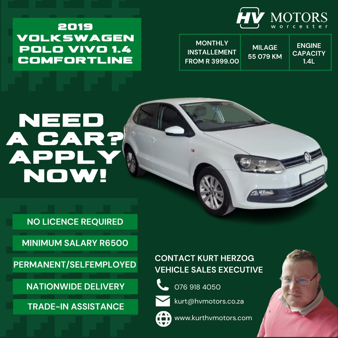 Need a Car? Find out now if you qualify for financing!! #kurthvmotors
It takes 5min to fill out the application on your phone. 

         ⬇️ APPLY HERE ⬇️
➡️ rb.gy/erzmgz ⬅️
                 ⬆️⬆️

Contact me on 0769184050
kurthvmotors.com