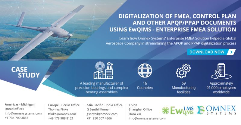omnexindia's tweet image. Digitalization of FMEA, Control Plan, and other APQP/PPAP documents using EwQIMS - Enterprise FMEA Solution.
Download Now: hubs.li/Q01HX3md0

#fmeasoftware #fmeasolution #ftatools #casestudy #ppapdocumentation #apqpppap