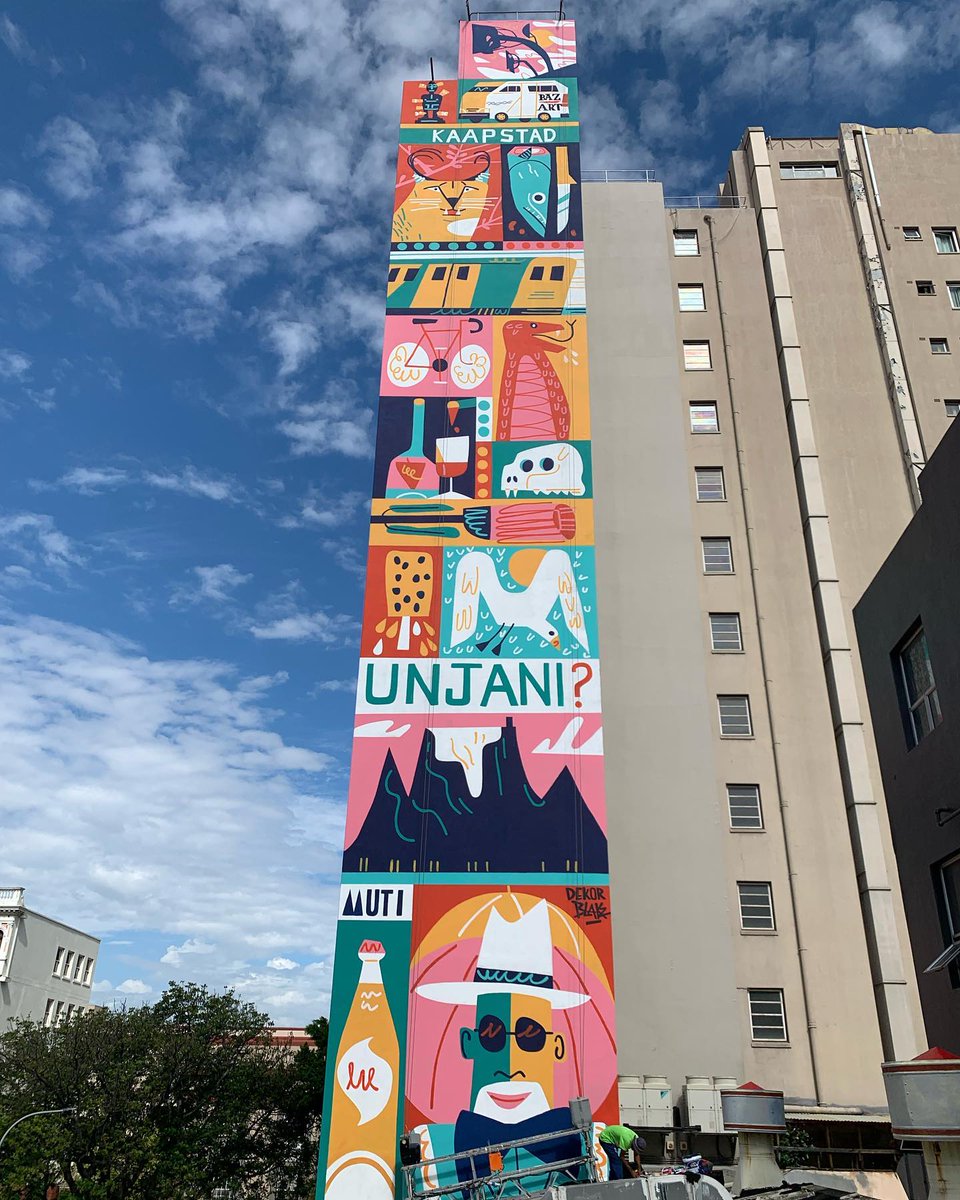 brababella's tweet photo. #Streetart by #DekorOne + #studioMUTI + #MernetteSwartz @ #CapeTown, South Africa, for #IpafFestivalSA
More pics at: https://t.co/GtdXNNktPk
#IpafFestival #streetartCapeTown #streetartsouthafrica #southafricastreetart #arteurbana #urbanart #murals #muralism #contemporaryart https://t.co/KooVKEazWU