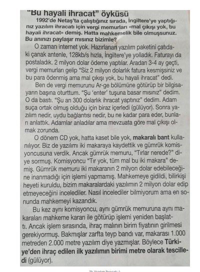bazen gerçekten hayali ihracat olmasa da kurumlara bunu aktarmak çok zor 😃