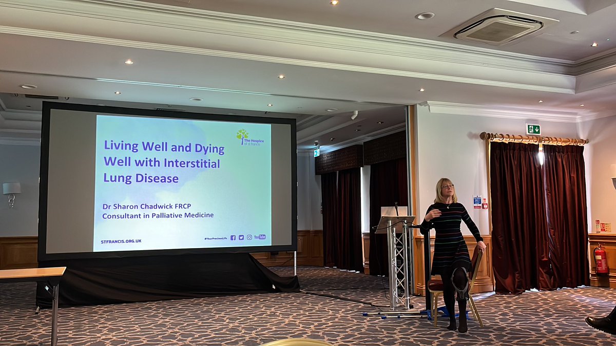 Fantastic lecture by <a href="/drschadwick/">Sharon Chadwick</a> promoting the importance of a palliative approach for ILD #oxfordregionalrespiratorymedicine