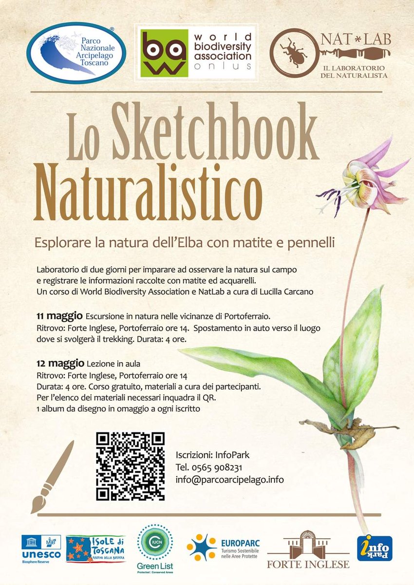Esplorare la natura con matite e pennelli, workshop di disegno naturalistico 11 e 12 maggio!
<a href="/isoletoscane/">parcoisoletoscane</a> #isoletoscane