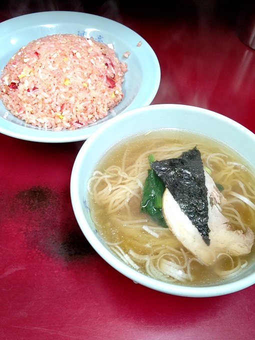 下北沢　珉亭ラーチャン(半ラーメン&amp;半チャーハン)#ラーメン#ラーメン大好き小泉さん#聖地巡礼 