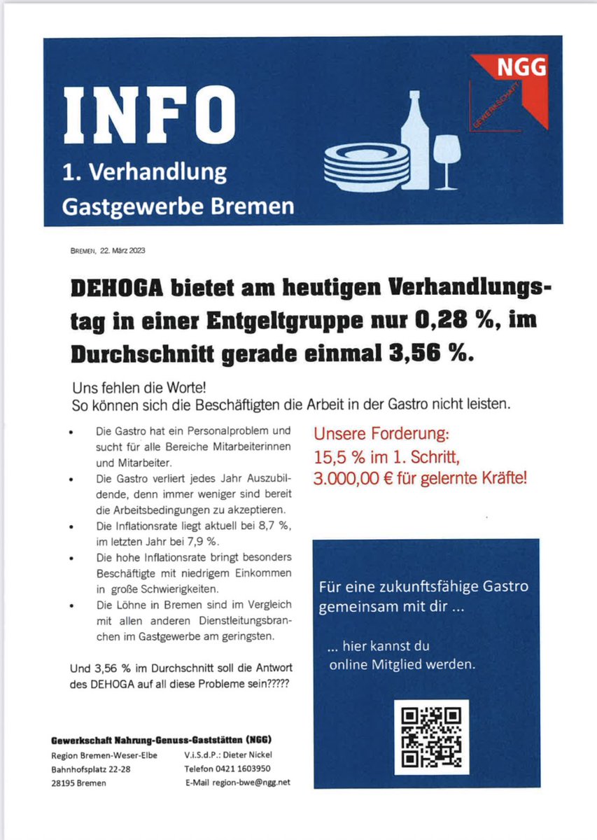 Zauderkuenstler's tweet photo. Mal eben was aktuelles. #gewerkschaftsarbeit #fairelöhne #ngg #gastronomie https://t.co/Rem3zoC8dD