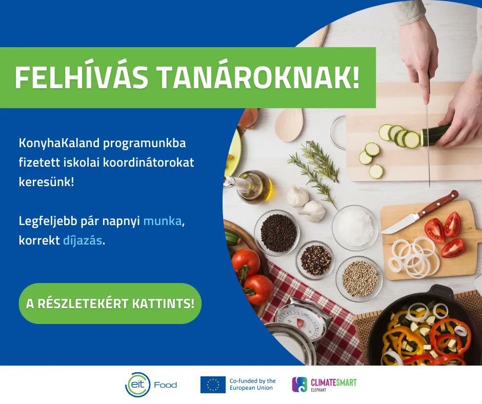 ClimateSmartE's tweet photo. Recruitment started! Looking for teachers to our newest food-related project! @EITFood https://t.co/LJlNiIMa2J