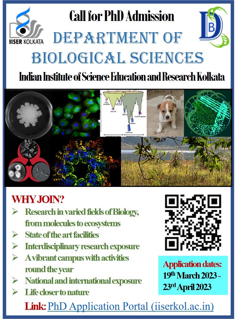 Anindita Bhadra (@abhadra7) on Twitter photo Are you interested in a PhD in the Biological Sciences? Check out DBS <a href="/iiserkol/">IISER Kolkata</a> for prospective labs and apply! #PhDadmission #BiologyPhD Are you interested in a PhD in the Biological Sciences? Check out DBS <a href="/iiserkol/">IISER Kolkata</a> for prospective labs and apply! #PhDadmission #BiologyPhD