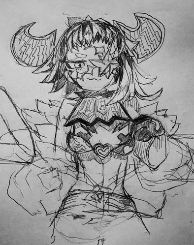 いつ描いたかわからないニップレスを見せてくれるテトラちゃん 