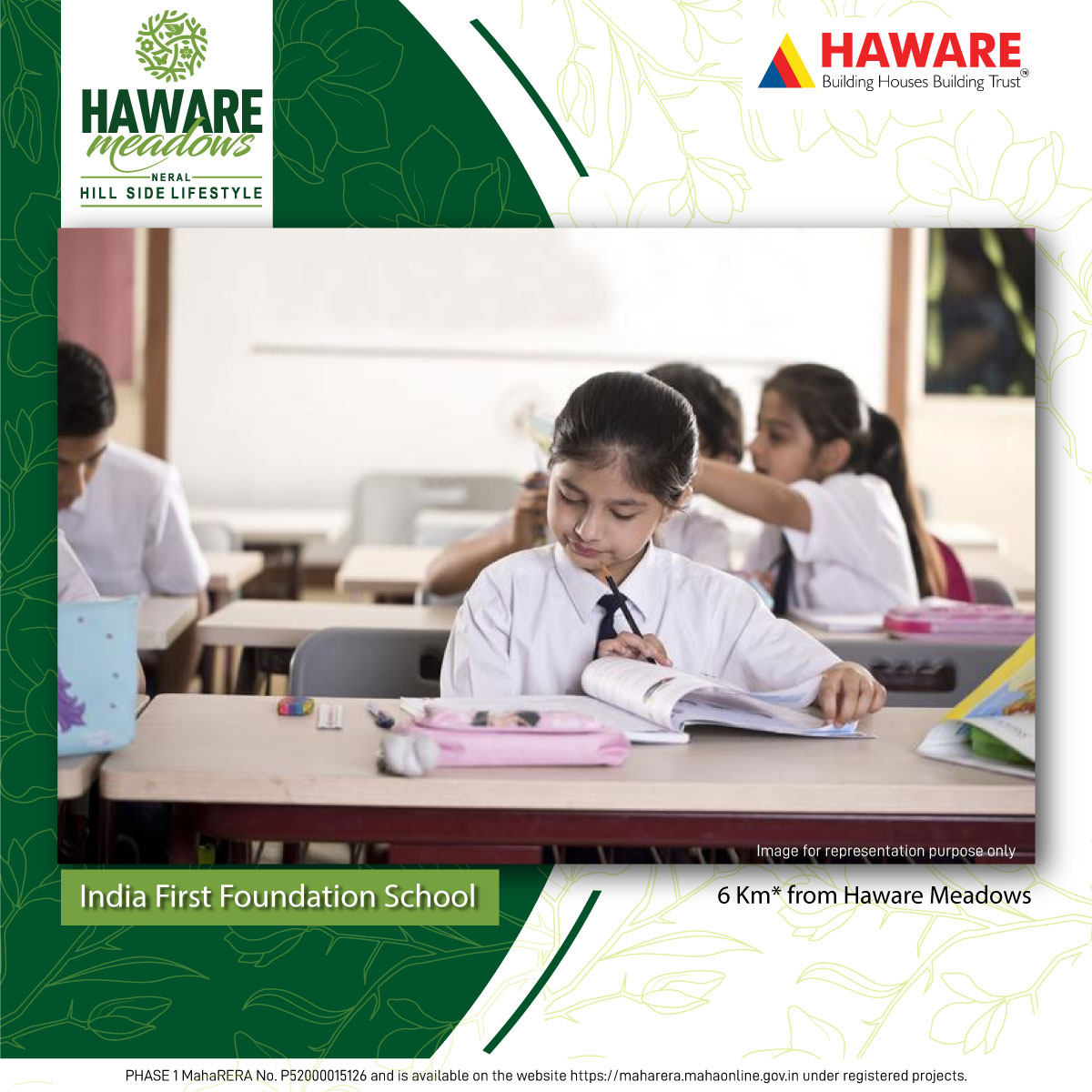 A strong foundation is a rock solid base for raising a lofty institution.

#Hawarebuilders #Haware #HawareMeadows #School #SeamlessConnectivity #Neral #Nature #sustainability #environment #RealEstate #Property #Dreamhome #Lifestyle