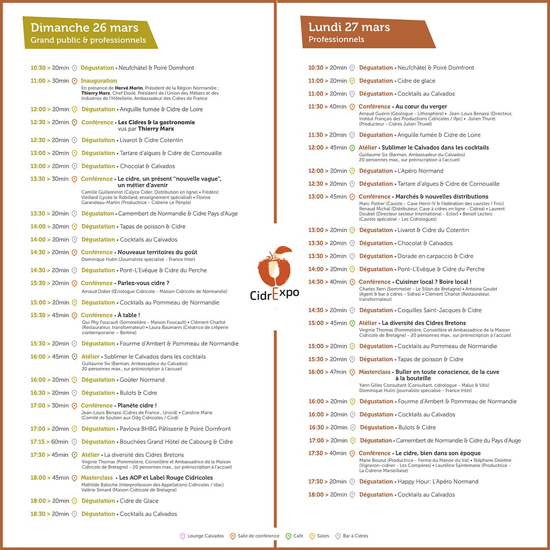 { je vous attends }
<a href="/CidrExpo/">CidrExpo</a>, c'est aussi un laboratoire.
à la fin de chacune des conférences, je vous donnerai la parole :
dites-moi vos expériences, questionnements, souhaits et intuitions.
#1jour1cidre #1day1cider
#cidre #cidres #cider #sidro #sidra #apfelwein #petnat #perry