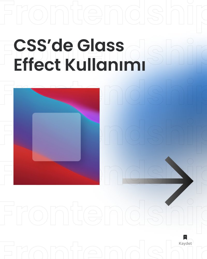 frontendship's tweet image. CSS&apos;de Glass Effect Kullanımı 👇
Discord: discord.gg/frontendship
